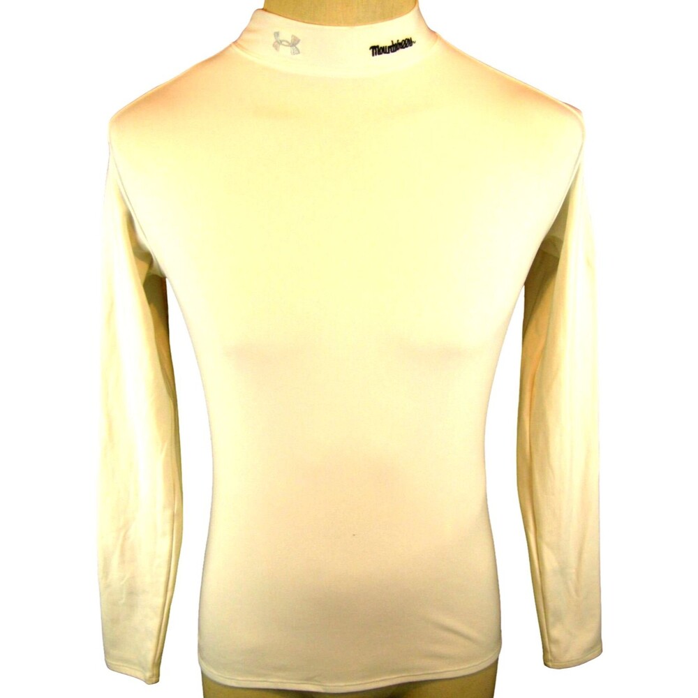 Womens UnderArmour White Mock Neck LS Base Layer Shirt w App State Logo sz XL